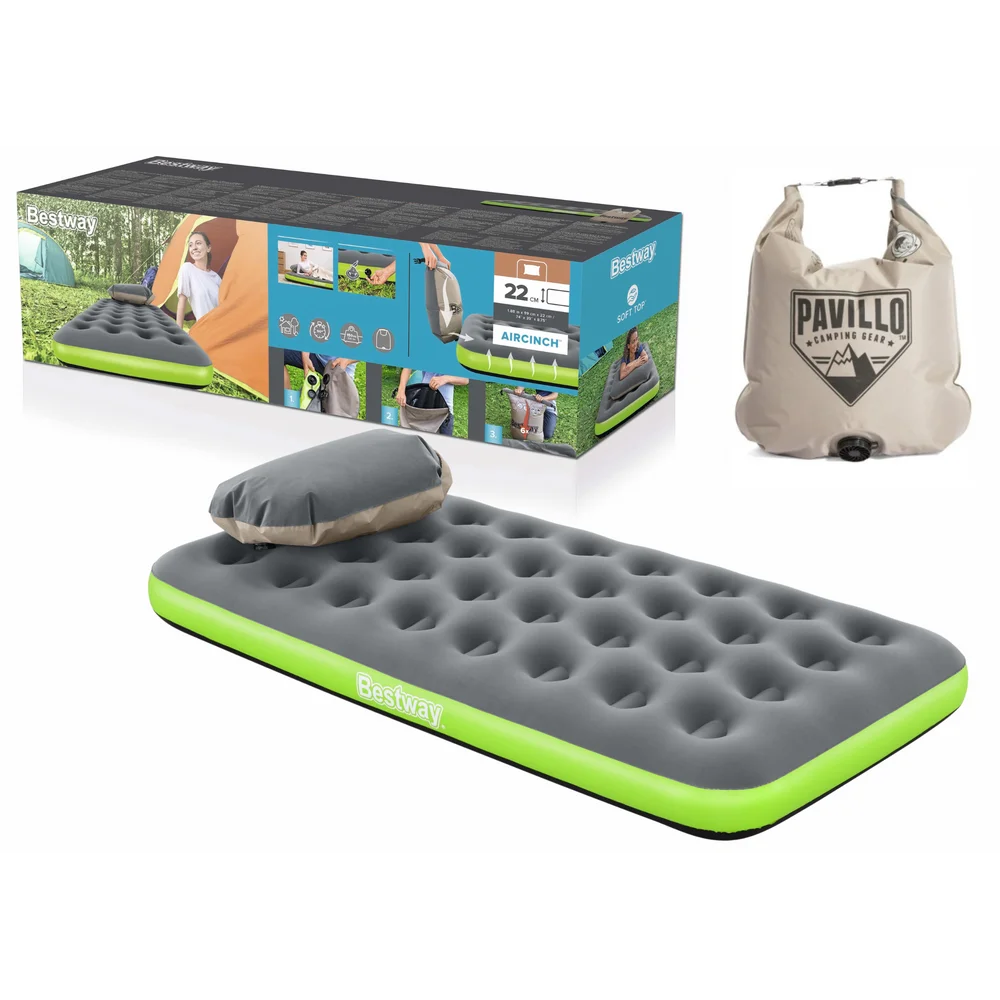 Bestway Pavillo Camping Gear Inflatable Mattress w/Carry Bag - 391428