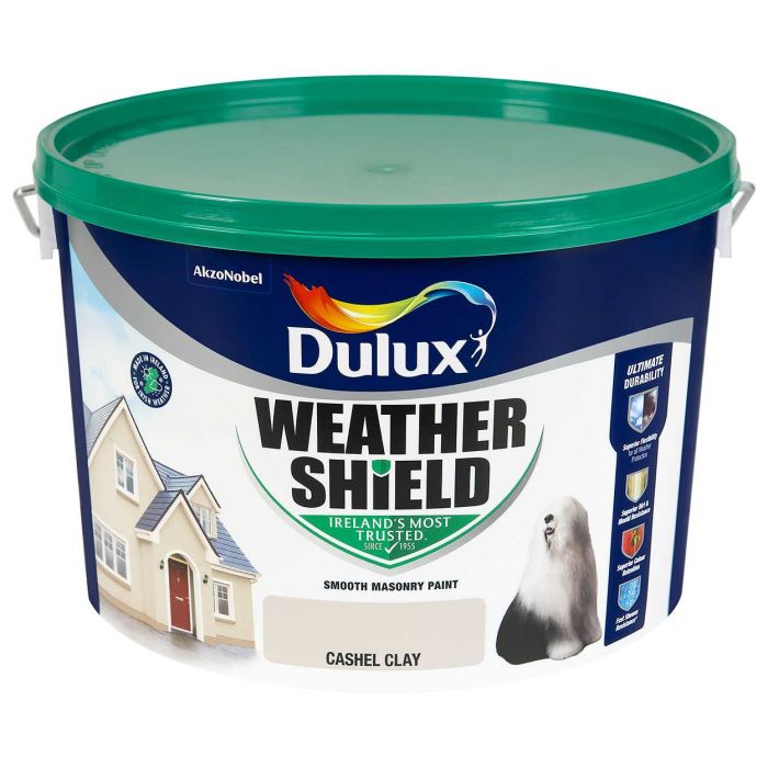 Dulux Weathershield Smooth Masonry 10L in Cashel Clay - 75619