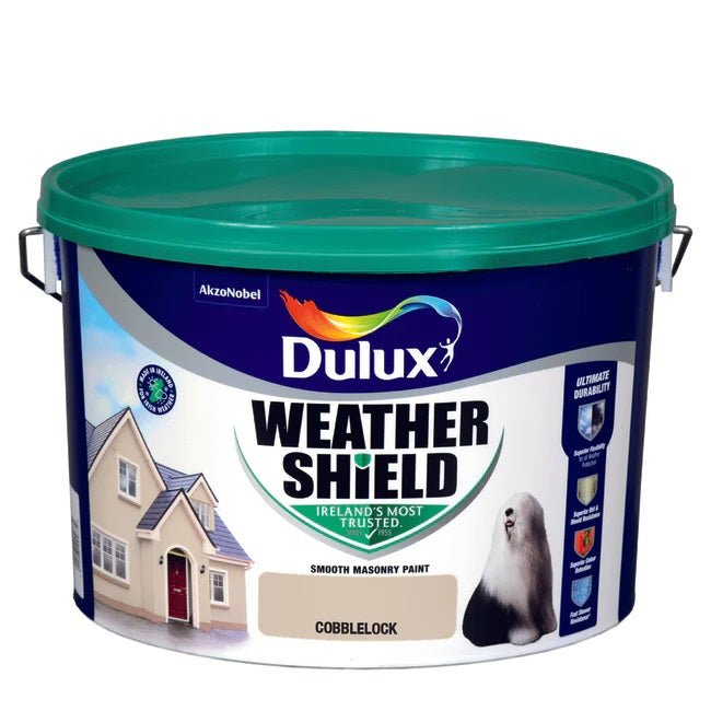 Dulux Weathershield Smooth Masonry 10L in Cobblelock - 75621