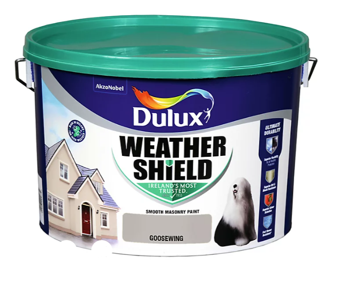 Dulux Weathershield Smooth Masonry 10L in Goosewing - 75628
