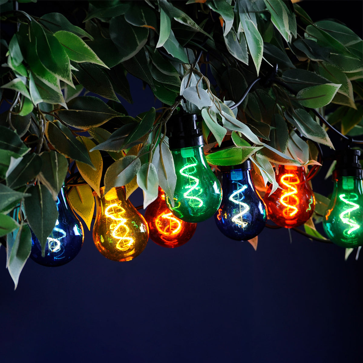 Festive 10 Connectable Spiral Blub Lights - 663170