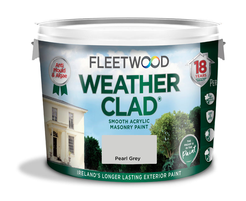 Fleetwood Weatherclad Smooth Masonry 10L in Pearl Grey - 75716
