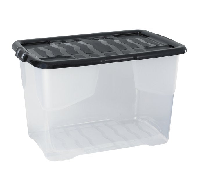 42L Curve Box Clear With Lid - 650038