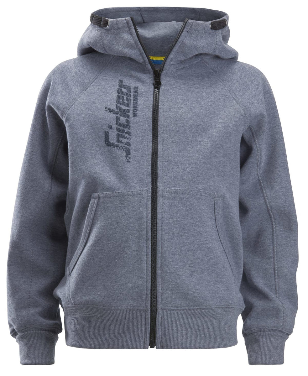 Snickers 7508 Junior Logo Full Zip Hoodie in Grey - 67454