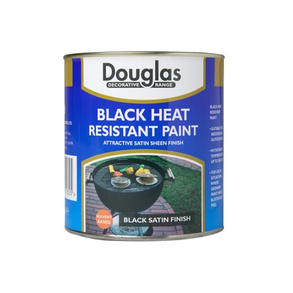 Douglas Heat Resistant Paint 250ml - Black 760221