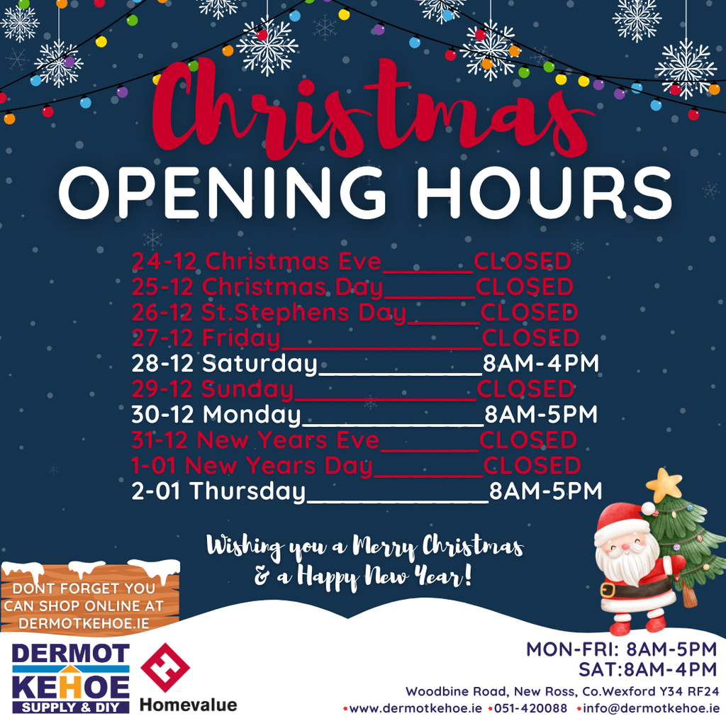 Christmas Opening Hours 2024