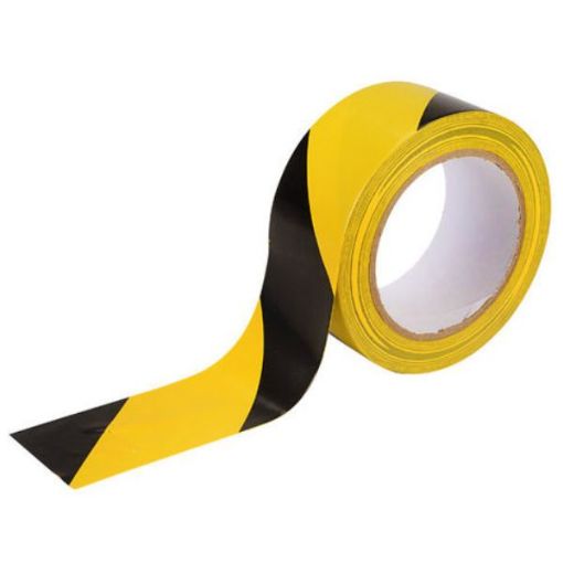 Rhino Black/Yellow Hazard Tape 50mm x 33m - 790514