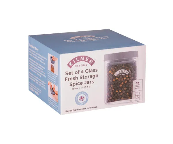 KILNER Fresh Storage 4pce Spice Jar Set - 648223