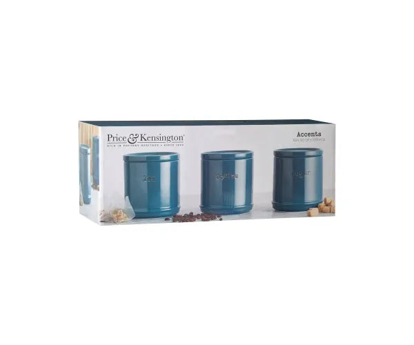 Accents Teal Tea/Coffee/Sugar Set - 6487122