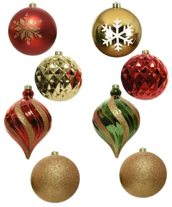 15cm Assorted Polystyrene Baubles (Box of 6) - 6615708