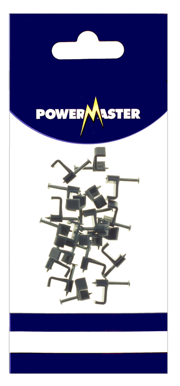 POWERMASTER 20 PCE 2.5 SQ. CABLE CLIPS GREY - 626333
