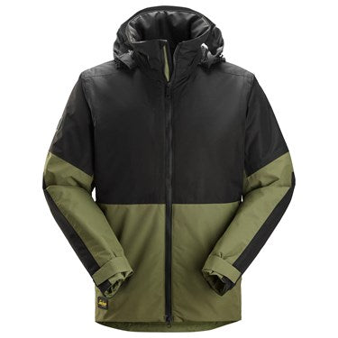 Snickers 1104 Waterproof Insulated Jacket Khaki Green/Black