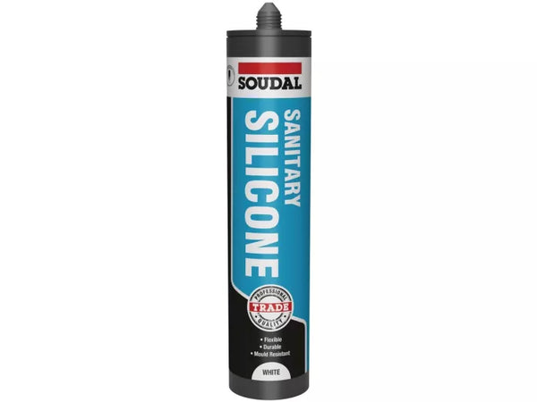 SOUDAL 290ML WHITE SANITARY SILICONE - 800733