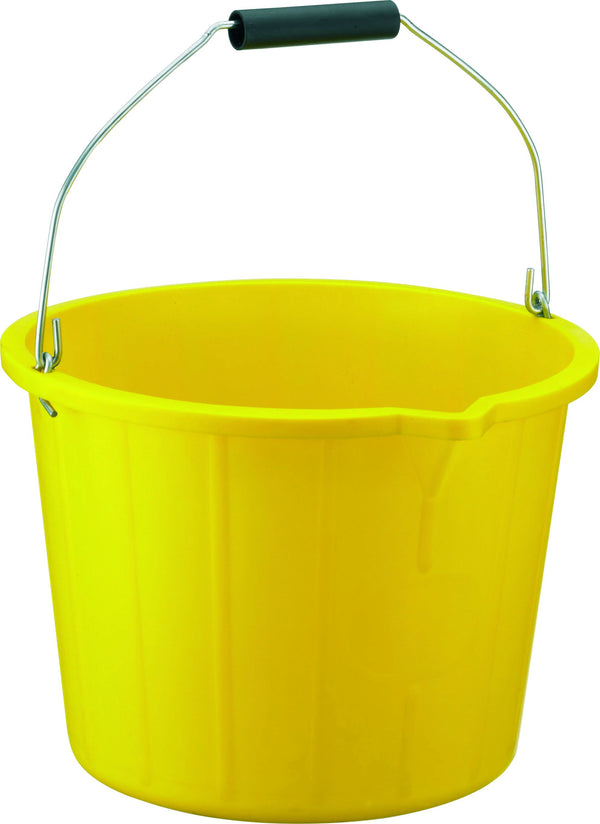 3 Gallon/16 Litre Yellow Heavy Duty PVC Bucket - 650033