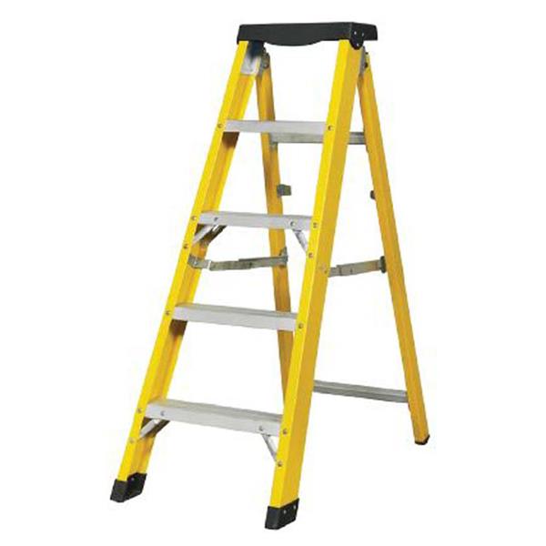 5 Step Single-Sided Fibreglass Step Ladder - 730048