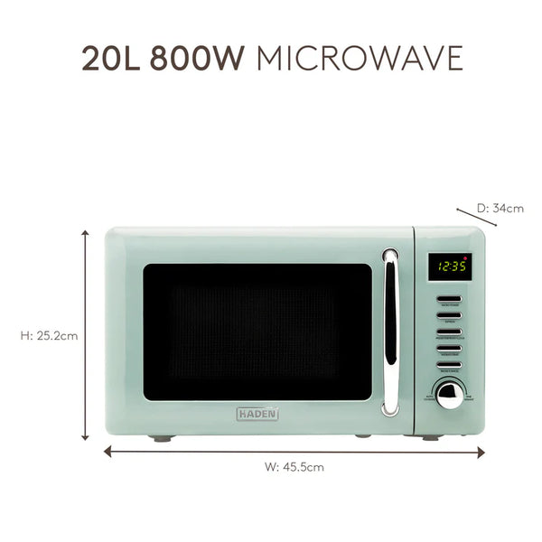 HADEN 800W SAGE GREEN DIGITAL MICROWAVE - 644396