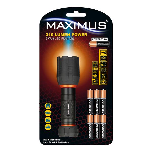 MAXIMUS 5W LED FLASHLIGHT 310LM - 576710