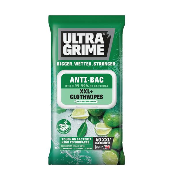ULTRA GRIME ANTI-BAC WIPES 40PK - 6700059