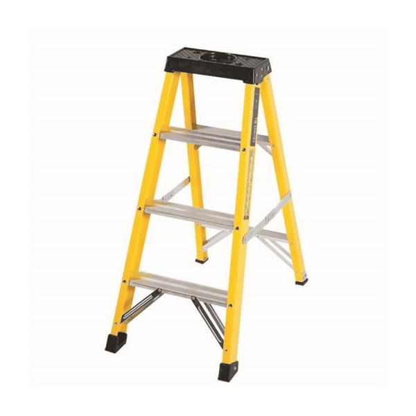 BUILDWORX 4 STEP FIBREGLASS LADDER - 730077