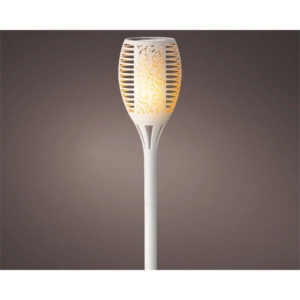 Lumineo Solar Torch Fire Flame Effect White - 391302