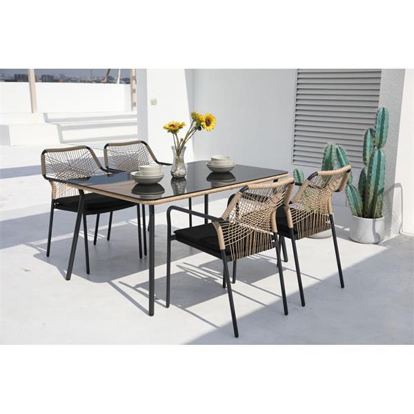 Capri 4 Seater Garden Dining Set - 3917886
