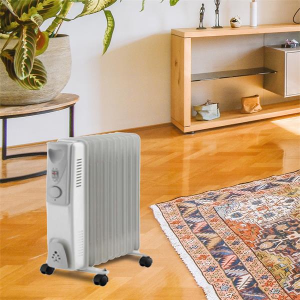 11 Fin Oil Filled Radiator 2500W With Timer - 6201303