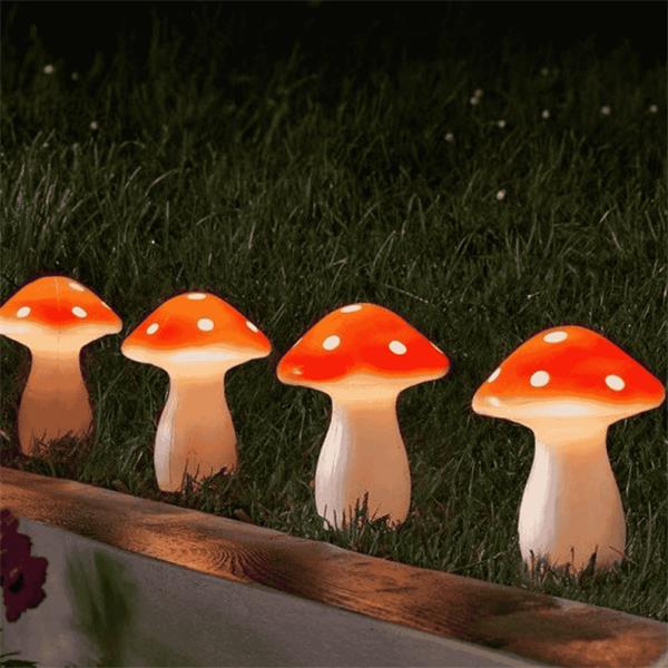 4 Pack of Fairy Mushroom Stake Lights - 3903113