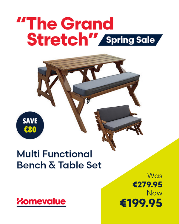 MULTI FUCTIONAL BENCH & TABLE SET W/CUSHIONS - 390242
