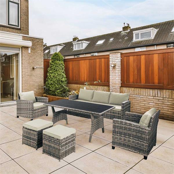 BOLOGNA GREY SOFA & DINING SET - 3902192