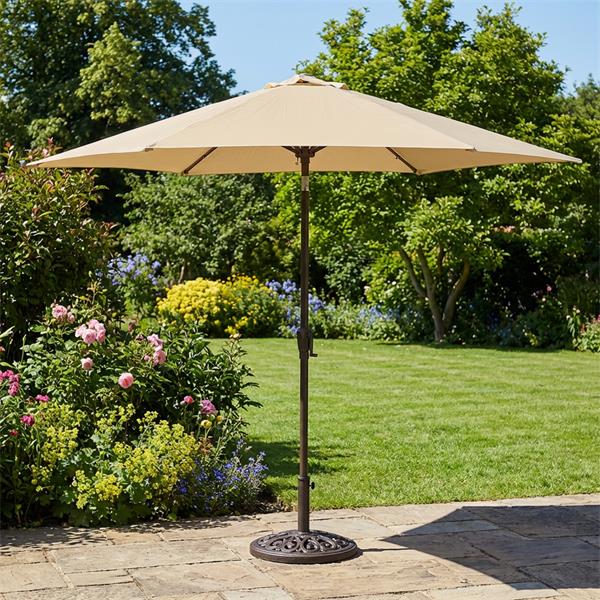 TAUPE 3M ALUM PARASOL W/LEDS & TILT - 3904570