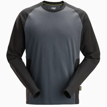 Snickers Two-Coloured Long Sleeve T-Shirt Steel grey/Black