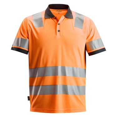 Snickers High Vis Orange Polo Shirt Class 2