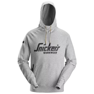 Snickers 2894 GREY MELANGE LOGO HOODIE