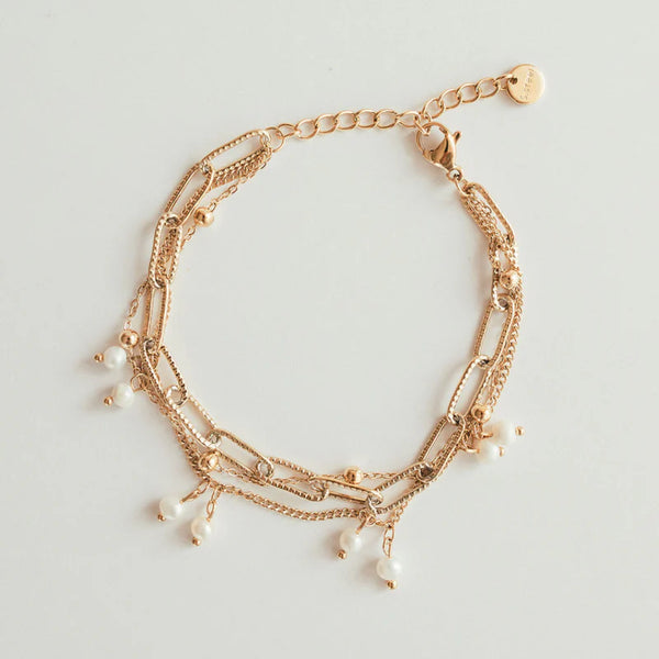 Santon Collection Gold-Plated & Pearl Layered Bracelet - 723053