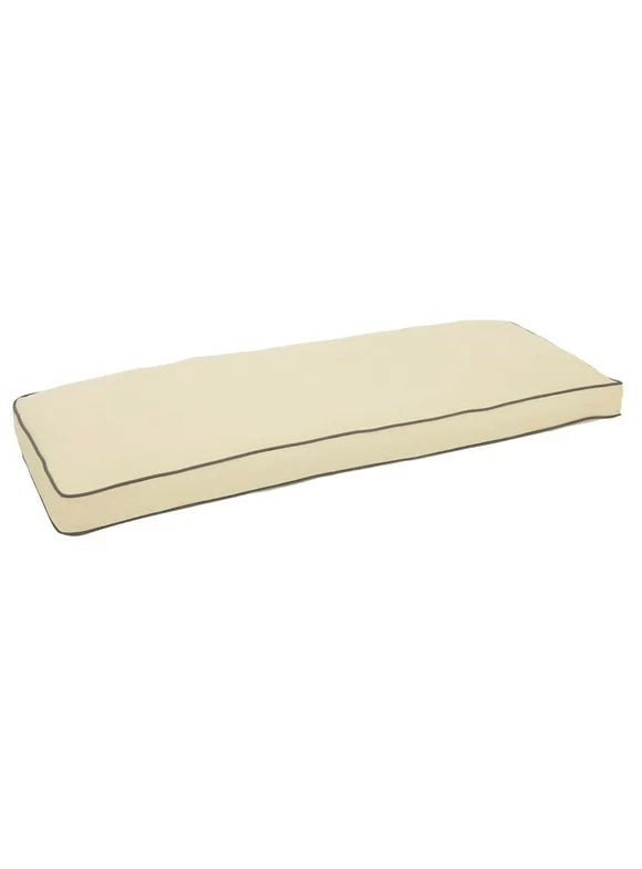 2 Seater Bench Cushion Cream with Navy Trim - 391321