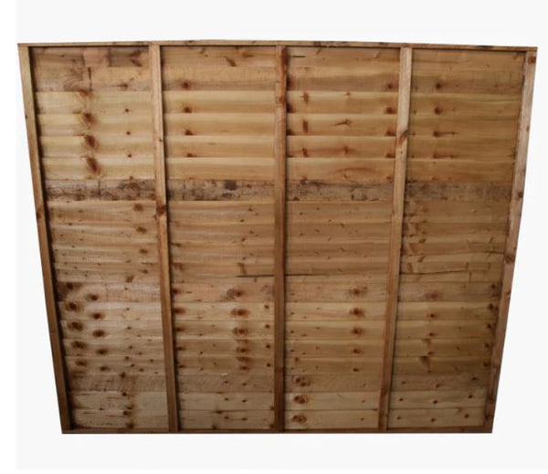 Heavy Duty Shiplap 6' x 6' Panel Fencing Pressure Treated 5 Battens Front & Back - 390456