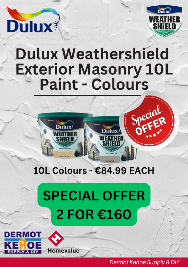 Dulux Weathershield Smooth Masonry 10L in Rugged Shore - 75639
