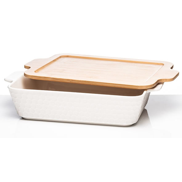 Honeycomb White Ceramic Bakeware