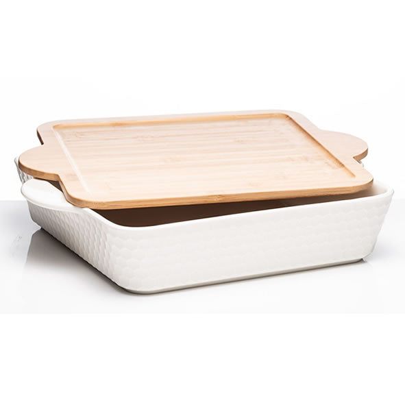 Honeycomb White Ceramic Bakeware