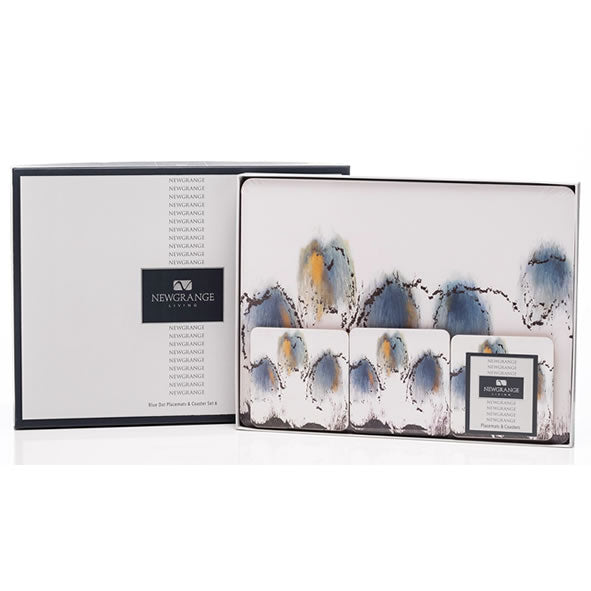 Newgrange Living Blue Dot Placemat & Coaster Set - 64630