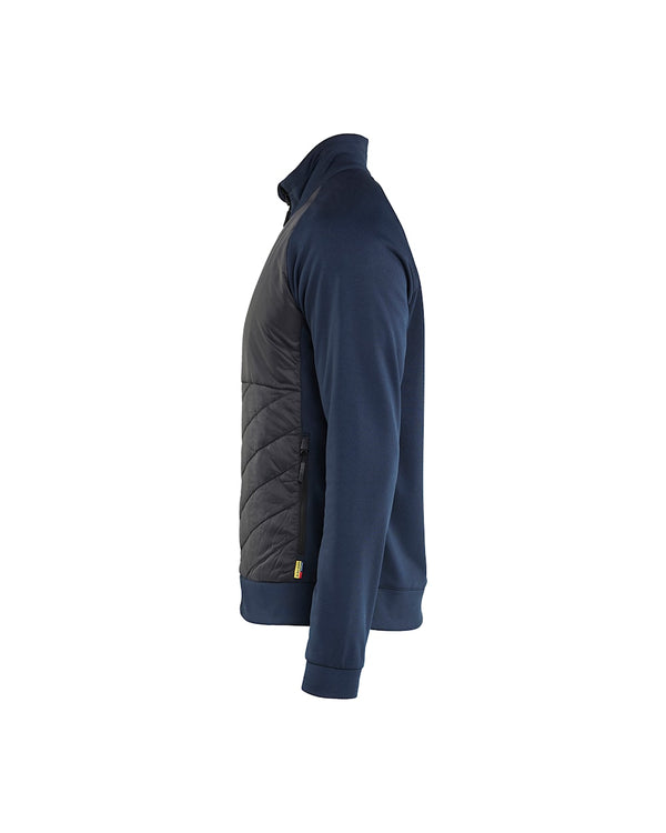 BLAKLADER HYBRID SWEATSHIRT NAVY/BLK