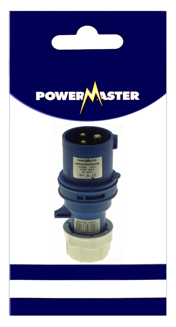 POWERMASTER 220V 16AMP 2 PIN + EARTH PLUG - 626413