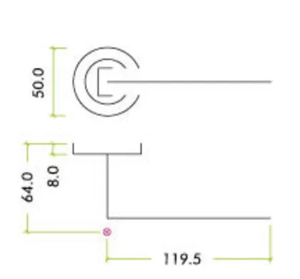MILAN LEVER ON ROSE LOCKSET - ZPZ030CPSS