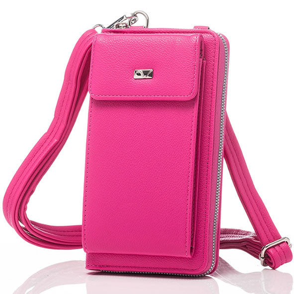 Newgrange Living Gia Cerise Purse/Mobile Holder with Cross-Over Strap