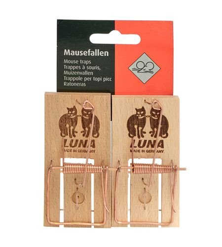 LUNA WOODEN MOUSE TRAP CARD 2 PACK - 820309