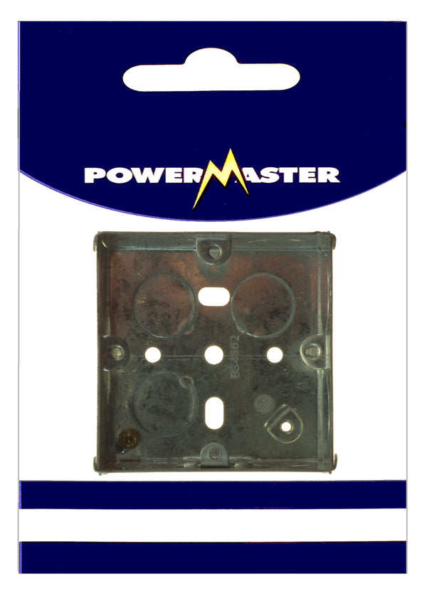 POWERMASTER 1 GANG 25 MM FLUSH METAL BOX - 626346