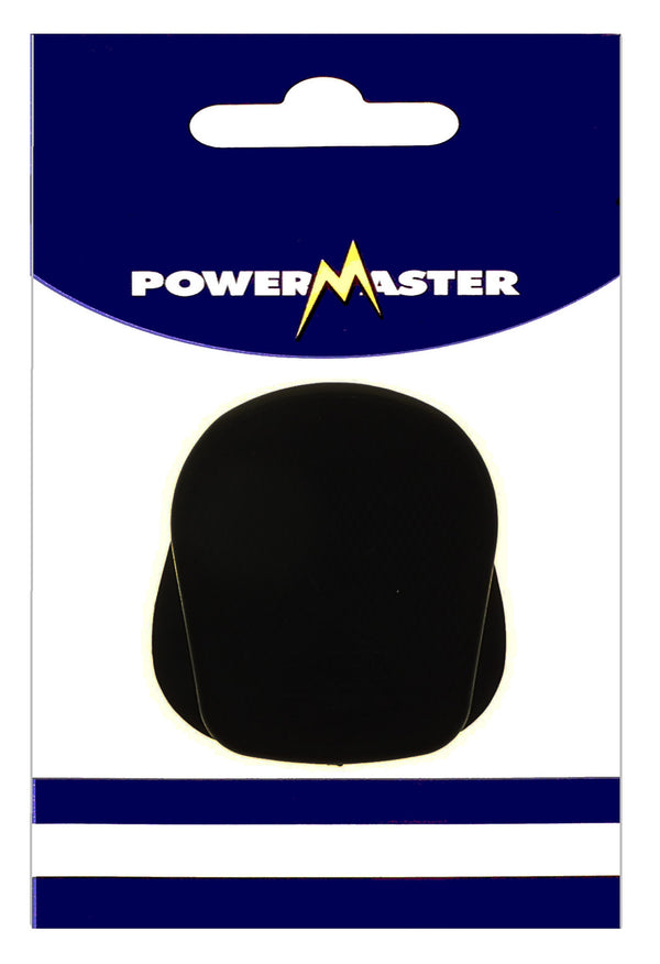 POWERMASTER 13AMP 3 PIN BLACK RUBBERISED PLUG TOP - 626465