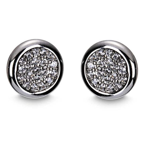 Newgrange Living Silver Round Diamond Earrings - 727101