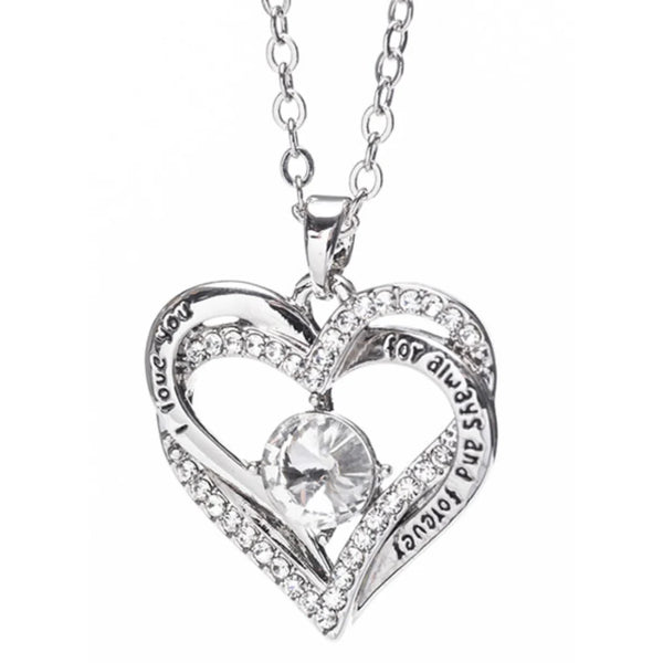 Newgrange Living Silver Heart with Stone Pendant Necklace - 72761