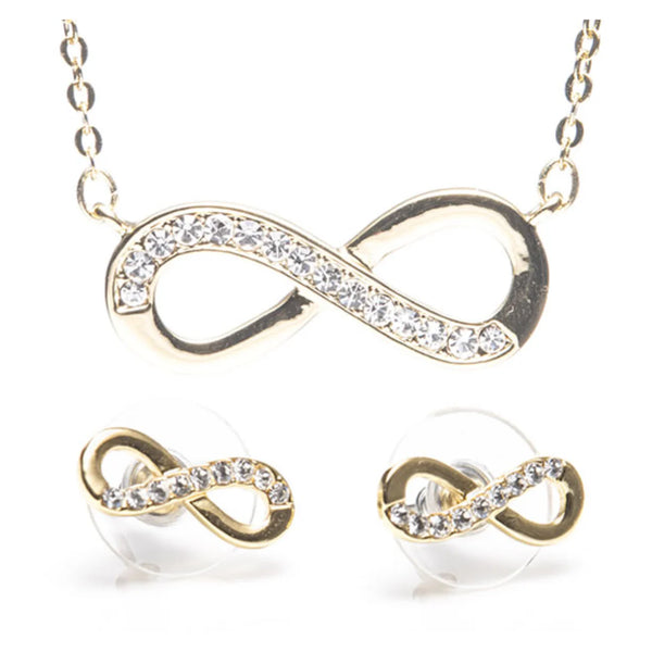 Newgrange Living Gold Infinity Necklace & Earrings Set - 72709